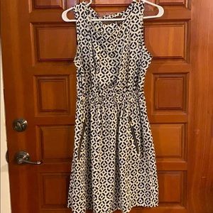 Navy patterned dress